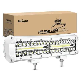 12 Inch 300W Spot Flood Combo White Case Led Light Bar