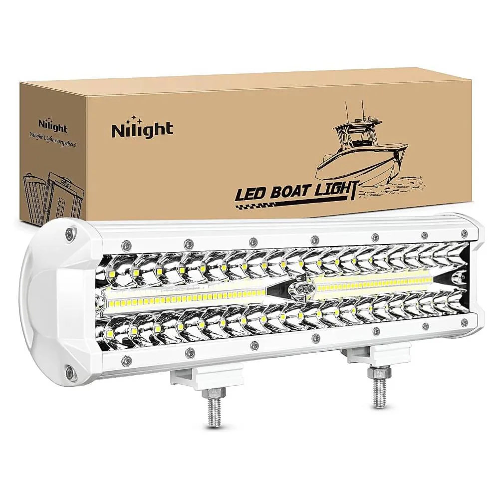 12 Inch 300W Spot Flood Combo White Case Led Light Bar