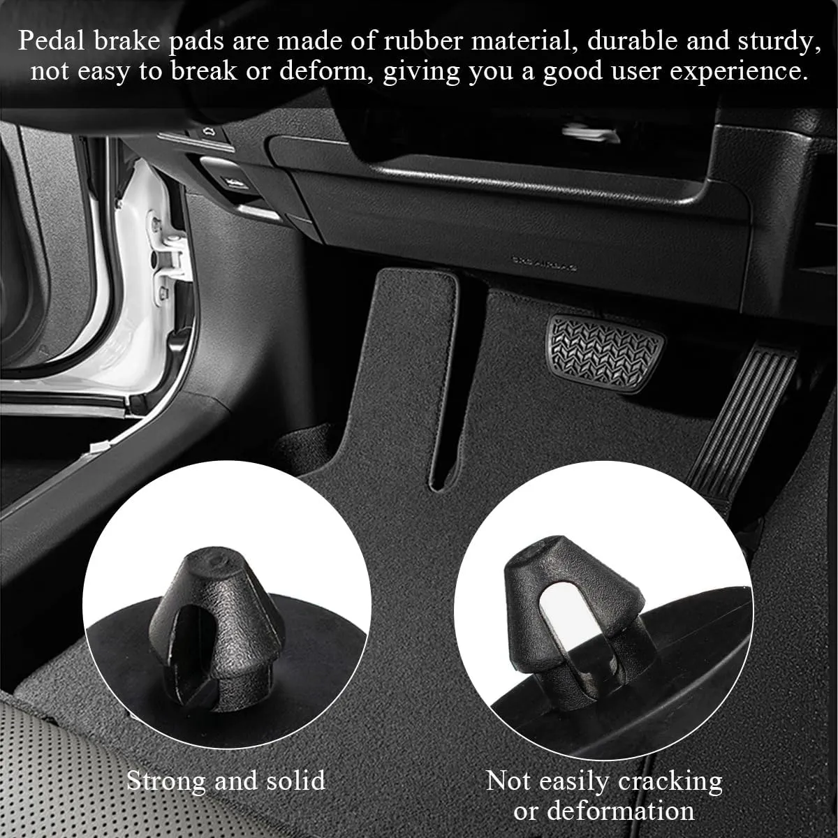 12 PCS Brake Switch Stopper, Auto Stopper Brake Switch Pad, Vehicle Clutch Pedal Stopper Brake Light Switch Stopper Suitable for Car Trucks SUVs, Universal Car Accessories
