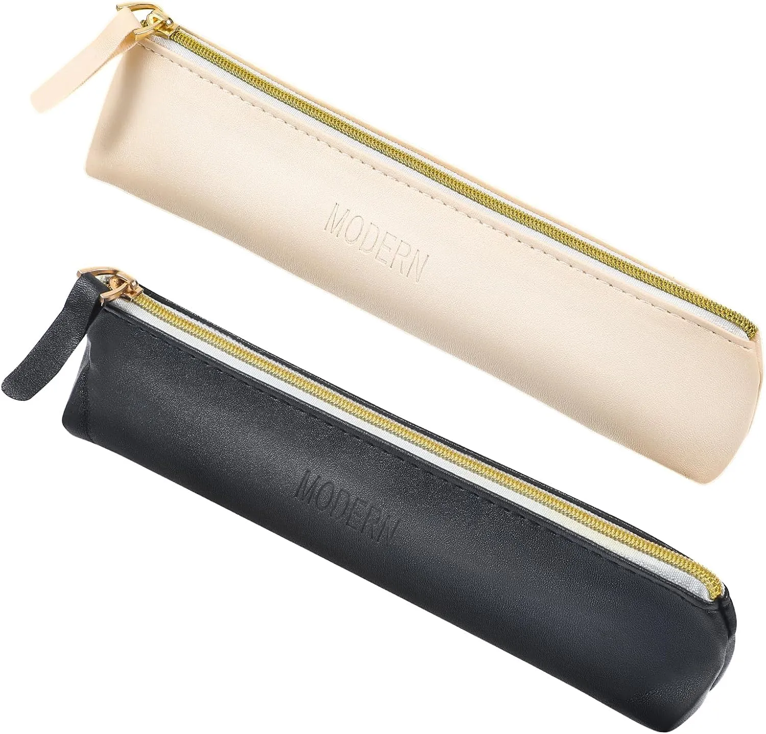 2pcs Mini cosmetic bag for purse small leather pouch small make up bag with Zipper Portable Small Cosmetic Organizer for Women and Girls, black beige, 579067_1_nDh6KXy23