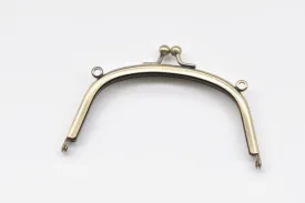 5" Retro Bronze Metal Purse Frame / Handle Purse Frame Wedding Bag Glue-In Style 12.5 x 6cm (5"x 2 1/2")