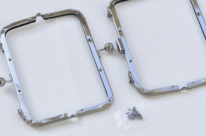 8" Metal Purse Frame Clutch Bag Purse Frame With Screws Gunmetal/ Gold/ Bronze