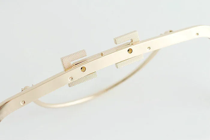 8"/11" Purse Frame With Screws Gunmental And Light Gold 20.5cm/28.5cm