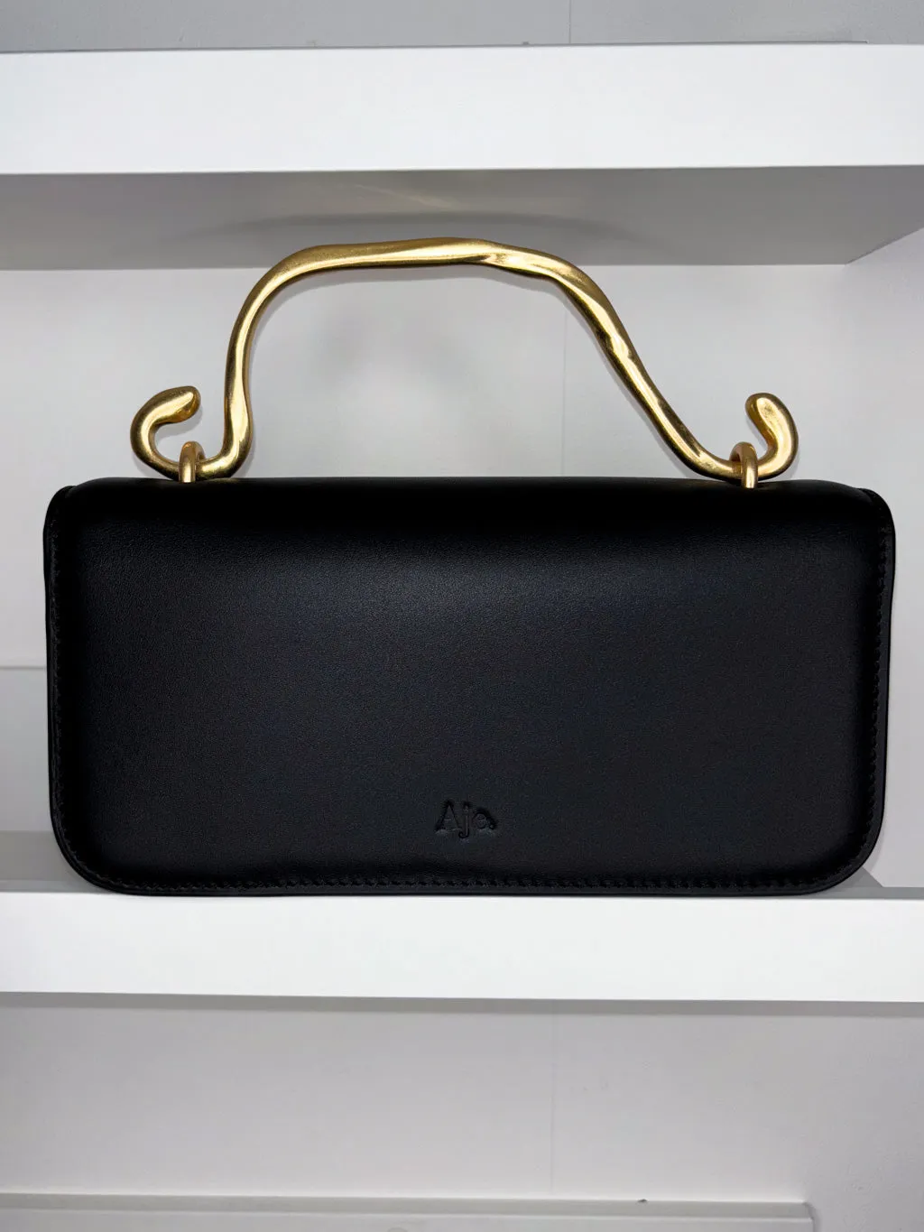 Alessia Flower Clutch - Black