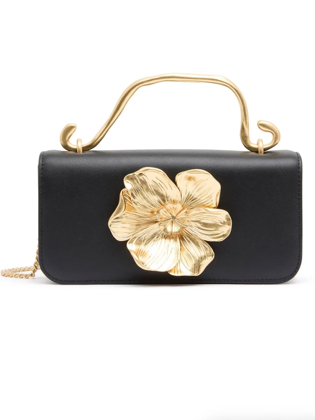 Alessia Flower Clutch - Black