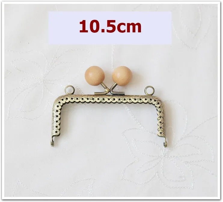Antique Bronze Purse Frame Metal Vintage Beige Snap Clasp For Bag Sewing Clutch Handbag Making Findings Hardware Supply Accessories 8-25cm