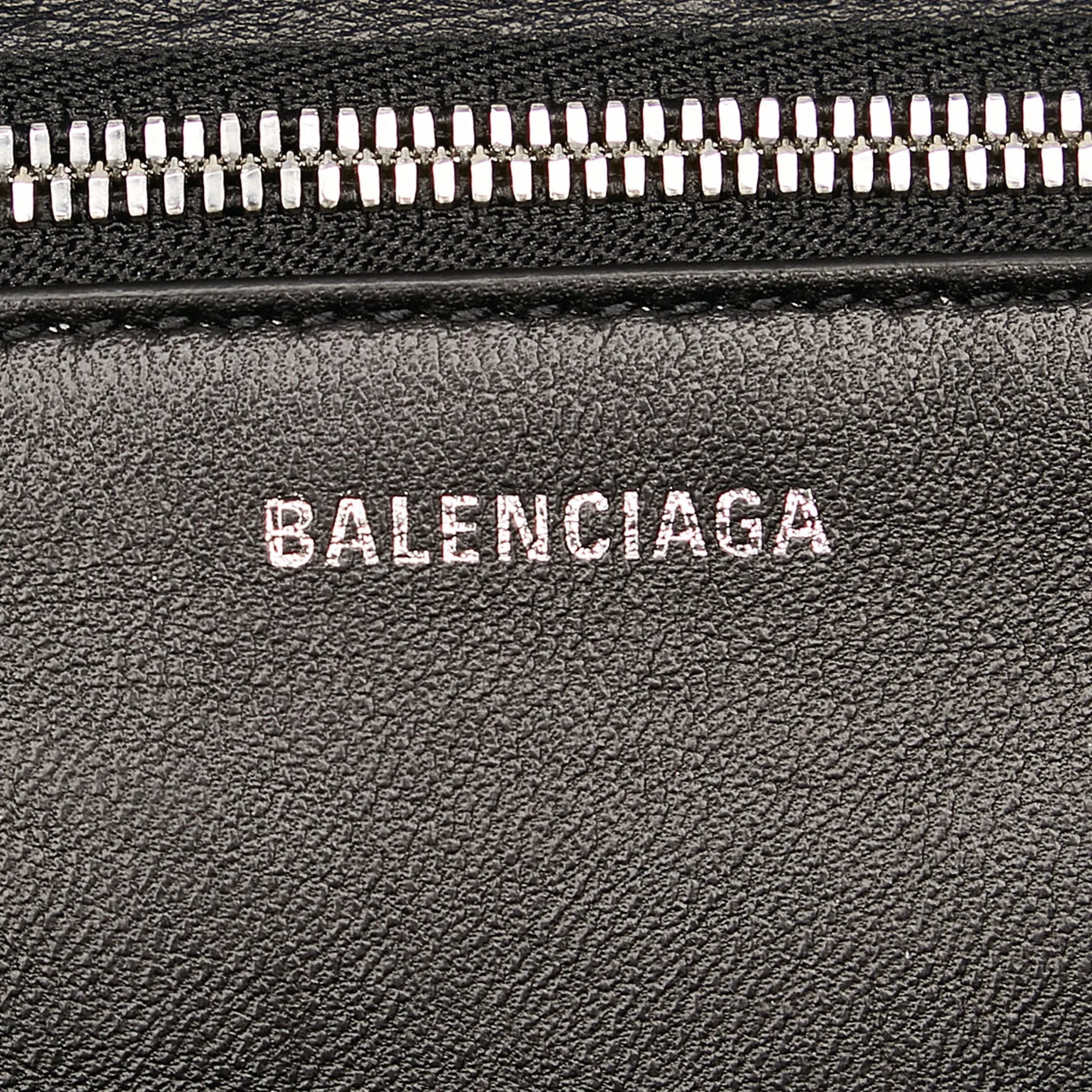 Black Balenciaga Logo Faux Fur Everyday XS Tote Bag