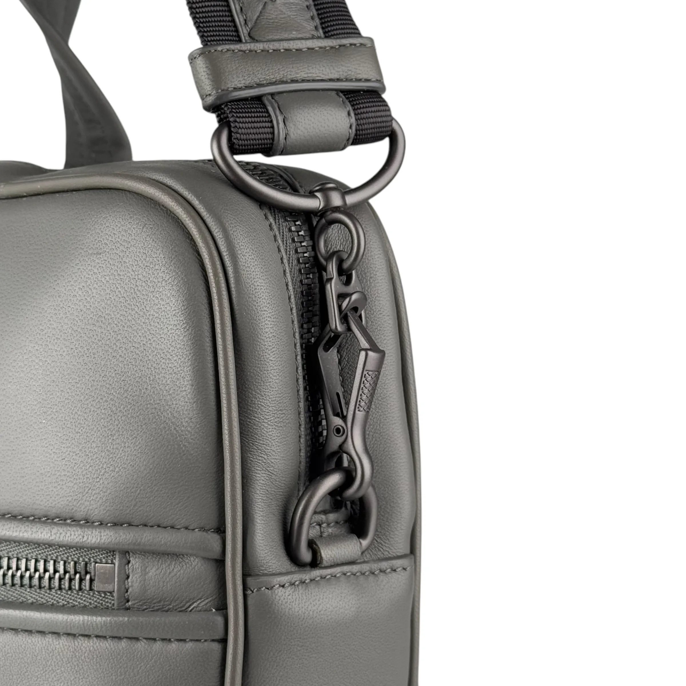 Bottega Veneta Grey Intrecciato Trimmed Leather Briefcase