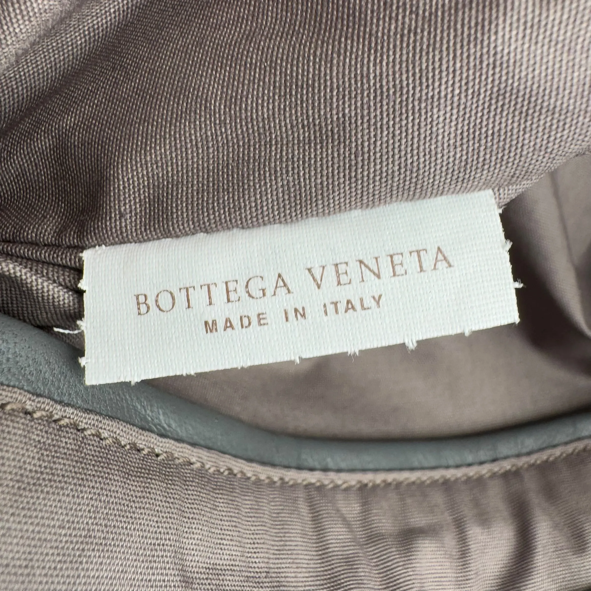 Bottega Veneta Grey Intrecciato Trimmed Leather Briefcase