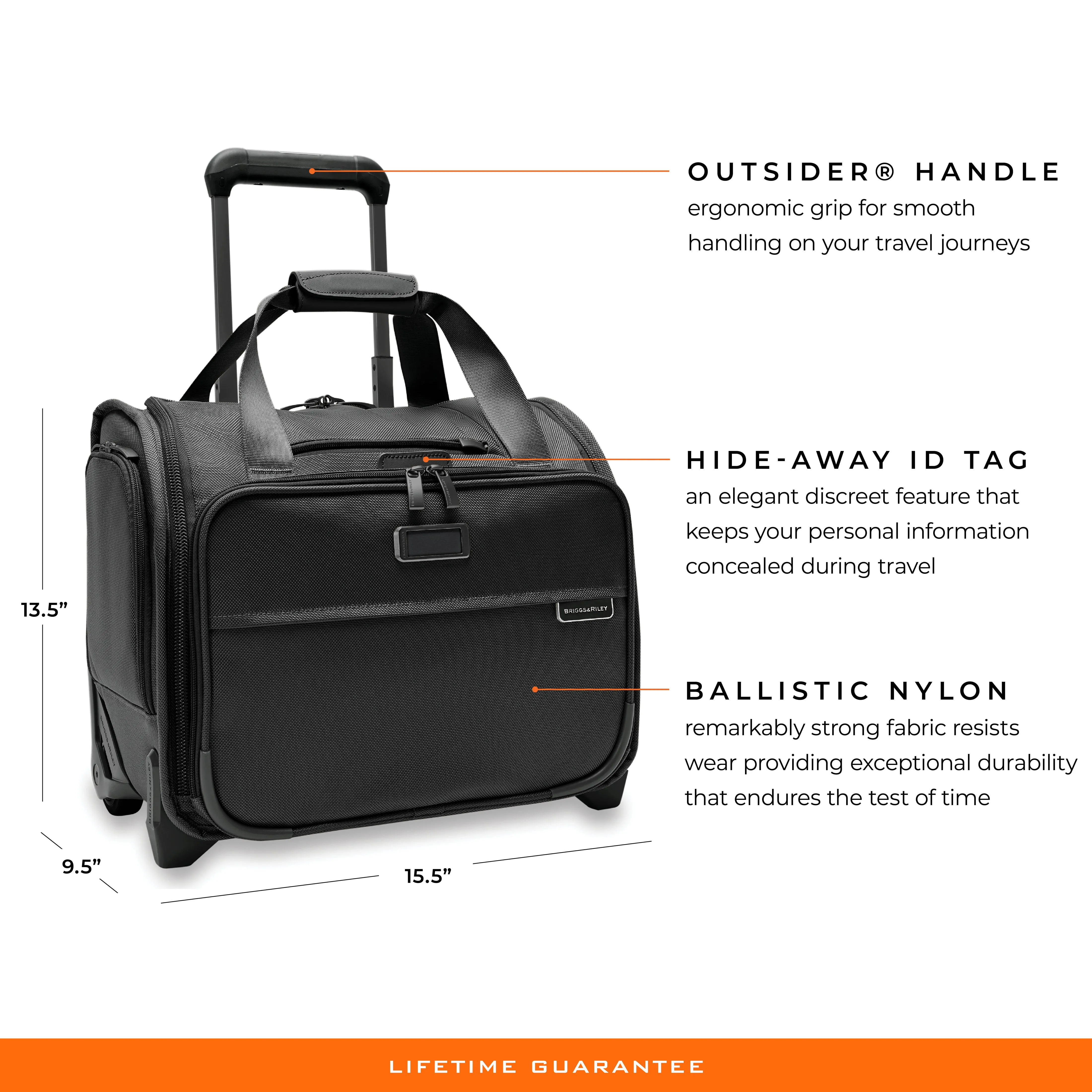Briggs & Riley Baseline 16" 2-Wheel Cabin Bag - Black