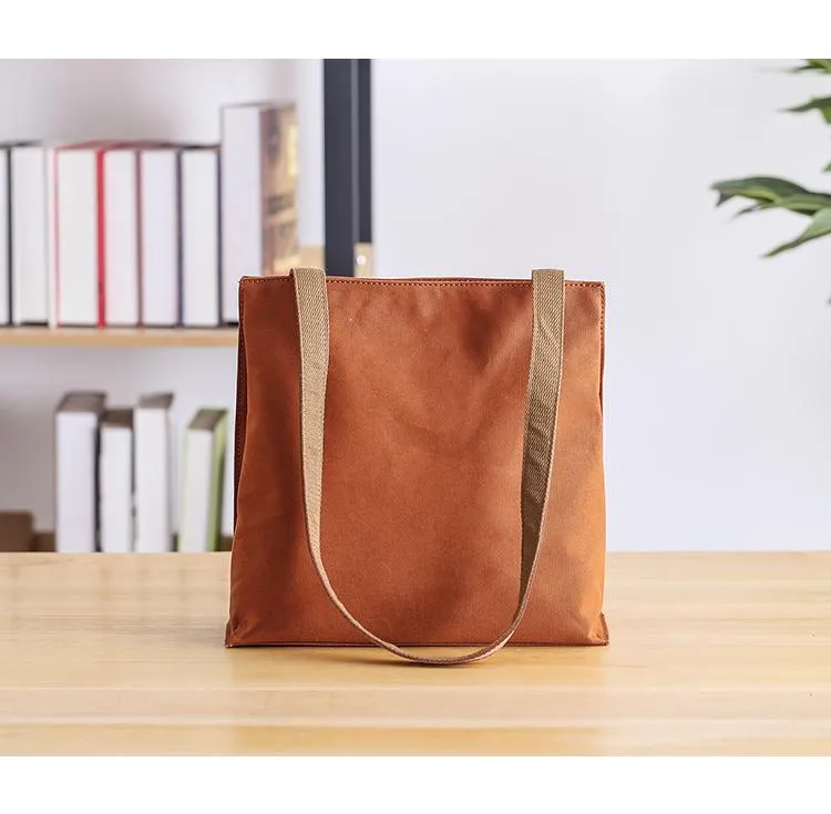 Canvas Mens Womens 11" Simple Tote Bag Handbag Tote Bag Shoulder Bag Tote Purse For Men