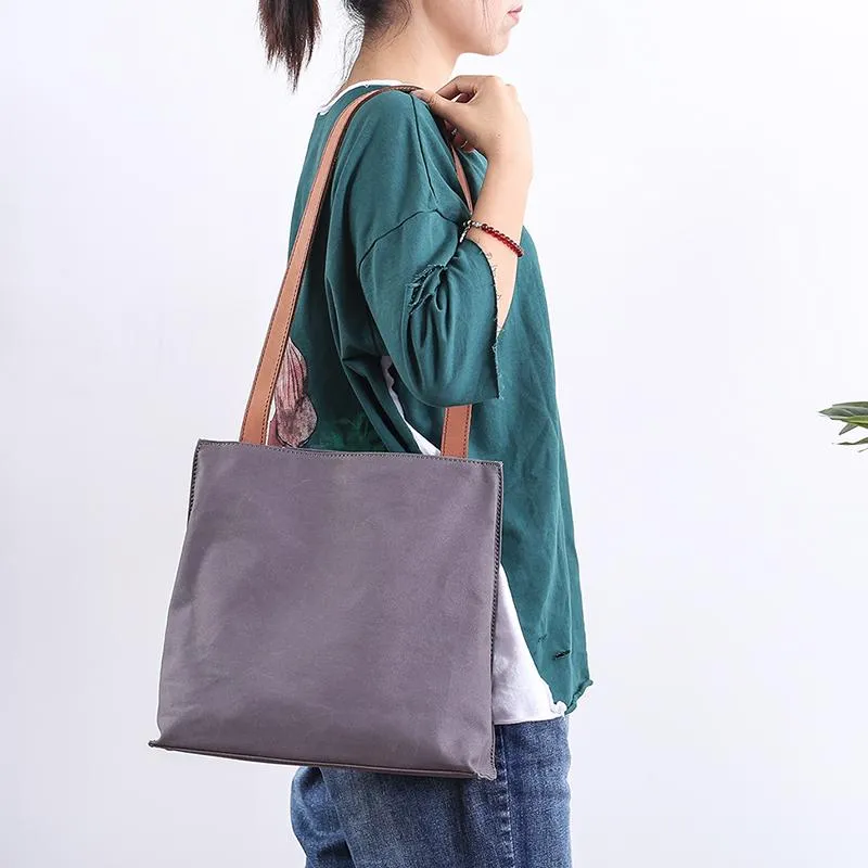 Canvas Mens Womens 11" Simple Tote Bag Handbag Tote Bag Shoulder Bag Tote Purse For Men