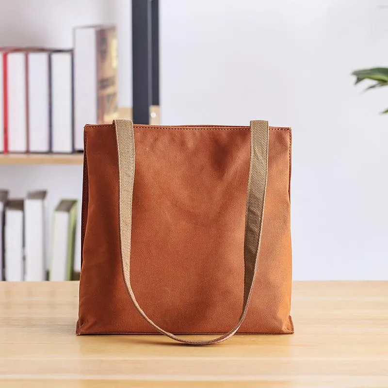 Canvas Mens Womens 11" Simple Tote Bag Handbag Tote Bag Shoulder Bag Tote Purse For Men