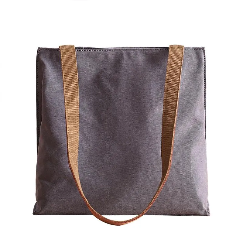 Canvas Mens Womens 11" Simple Tote Bag Handbag Tote Bag Shoulder Bag Tote Purse For Men