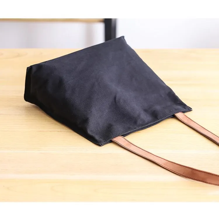Canvas Mens Womens 11" Simple Tote Bag Handbag Tote Bag Shoulder Bag Tote Purse For Men