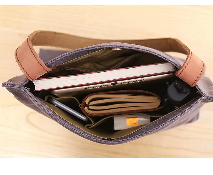 Canvas Mens Womens 11" Simple Tote Bag Handbag Tote Bag Shoulder Bag Tote Purse For Men