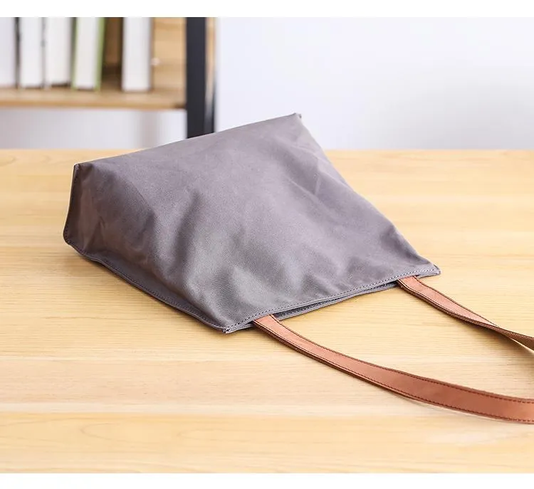 Canvas Mens Womens 11" Simple Tote Bag Handbag Tote Bag Shoulder Bag Tote Purse For Men
