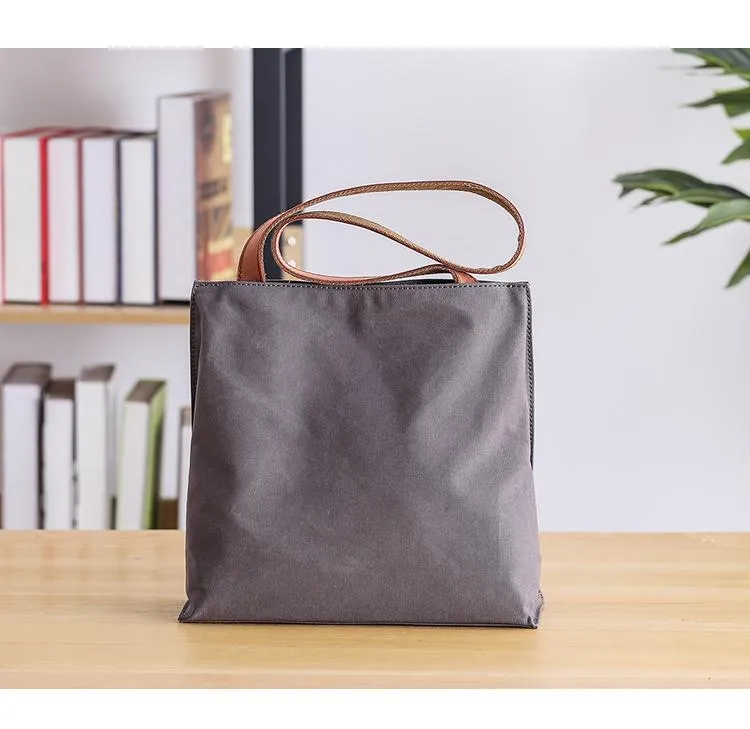 Canvas Mens Womens 11" Simple Tote Bag Handbag Tote Bag Shoulder Bag Tote Purse For Men