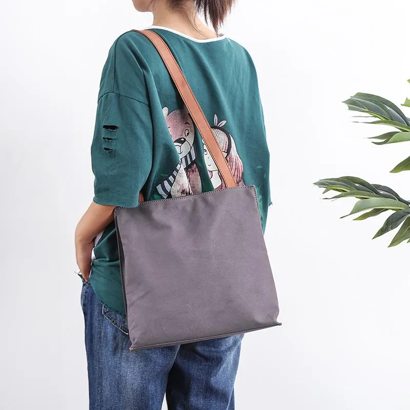Canvas Mens Womens 11" Simple Tote Bag Handbag Tote Bag Shoulder Bag Tote Purse For Men