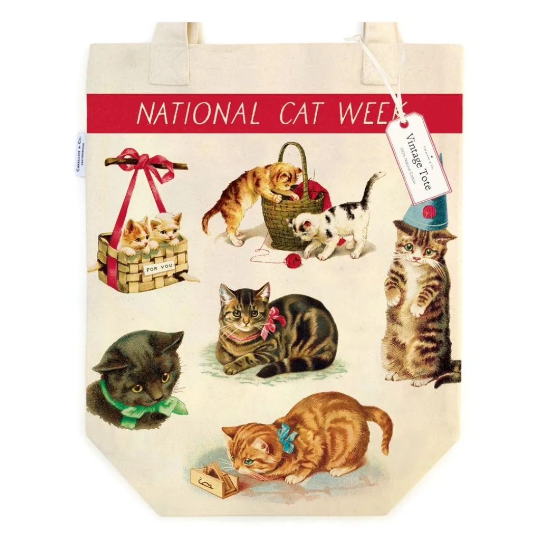 Canvas Tote - Vintage Cats