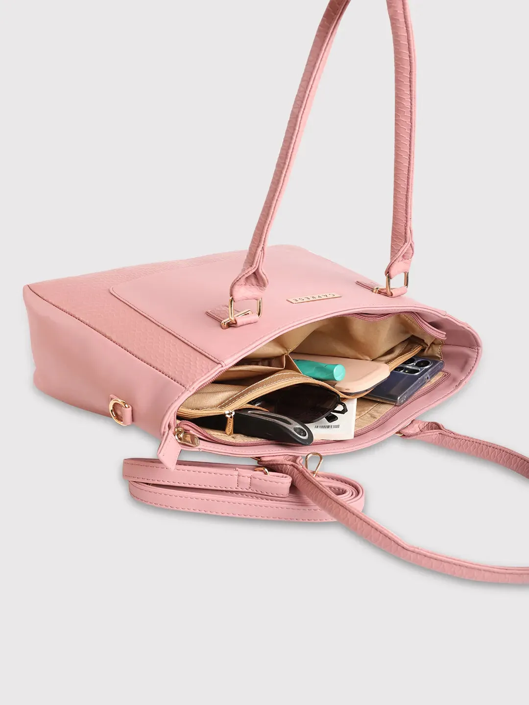 Caprese Fiona Tote Large Office Handbag Light Pink
