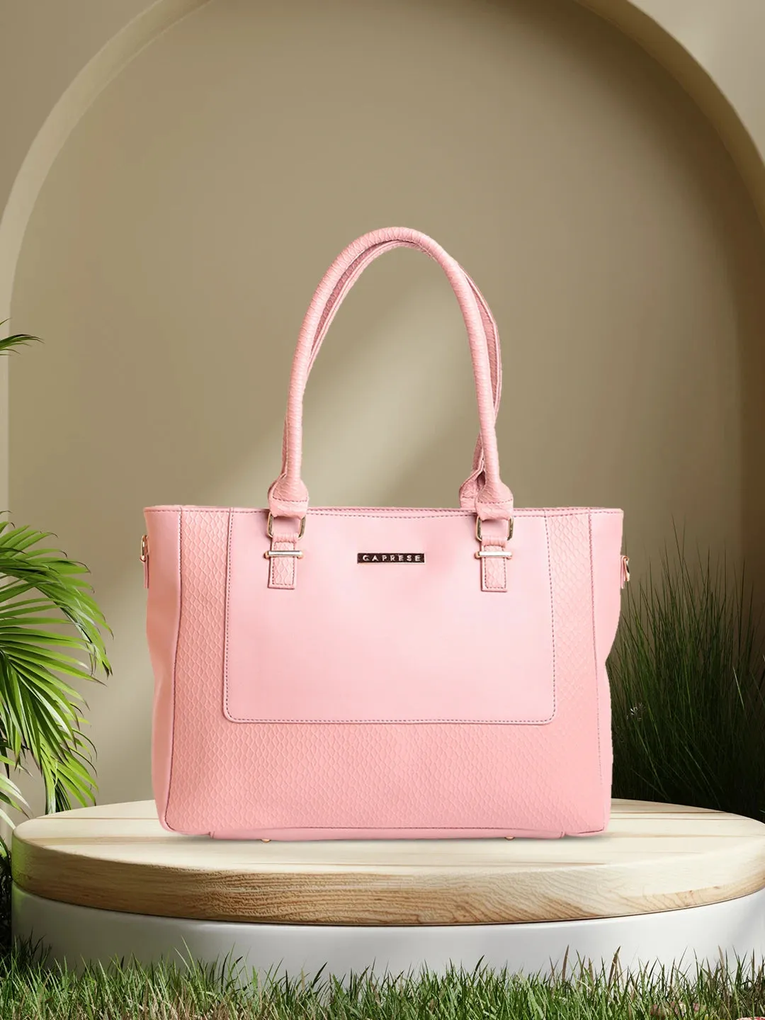 Caprese Fiona Tote Large Office Handbag Light Pink