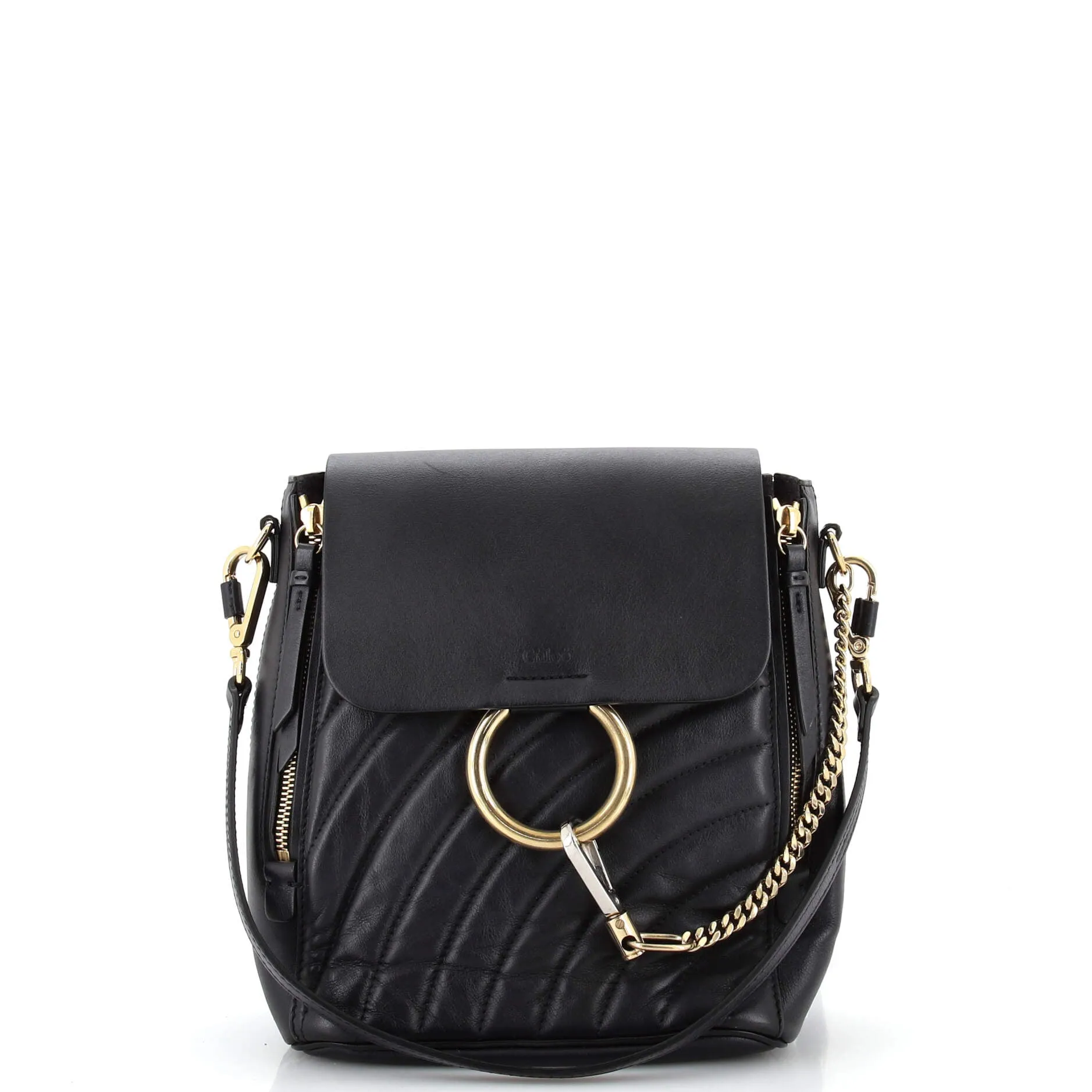 CHLOE Faye Backpack Quilted Leather Small