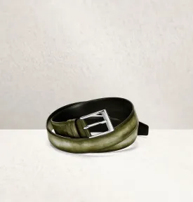 Dapper Calf Leather Vert Belt