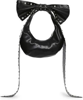 Dolls Kill Punk Royal Shoulder Bag by Current Mood  Vegan Leather, Ribbon Handle, Studded Details, One Size