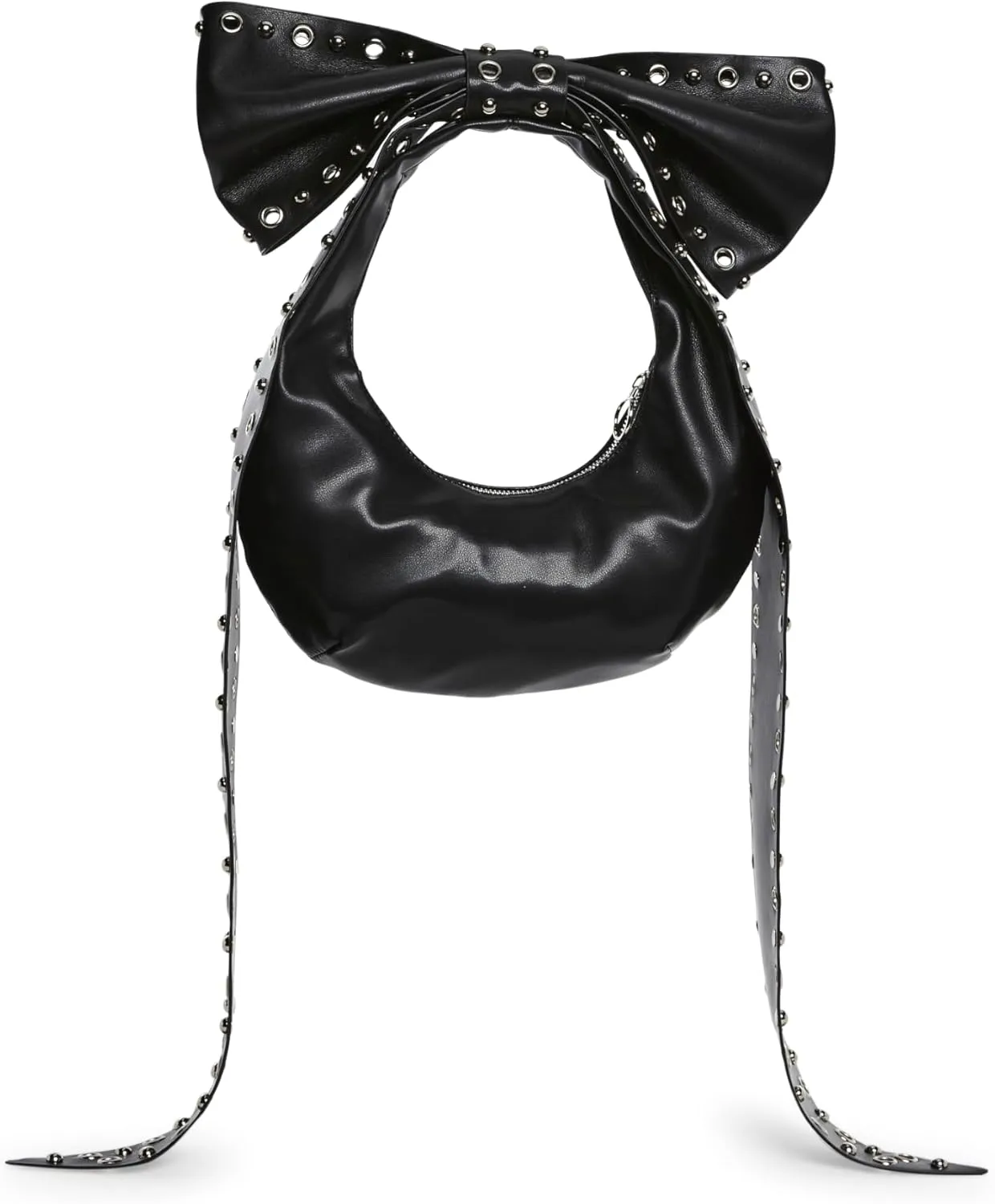 Dolls Kill Punk Royal Shoulder Bag by Current Mood  Vegan Leather, Ribbon Handle, Studded Details, One Size
