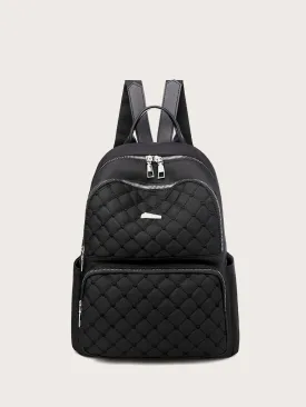 Embroidery Design Quilted Backpack