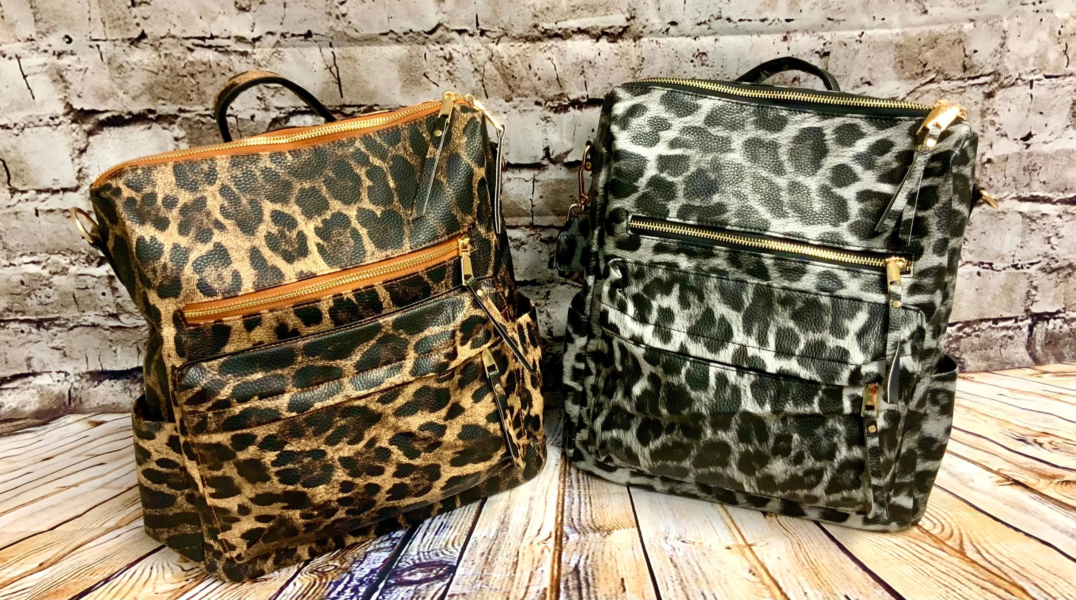 Fashionable Faux Leather Backpacks with Guitar Shoulder Straps