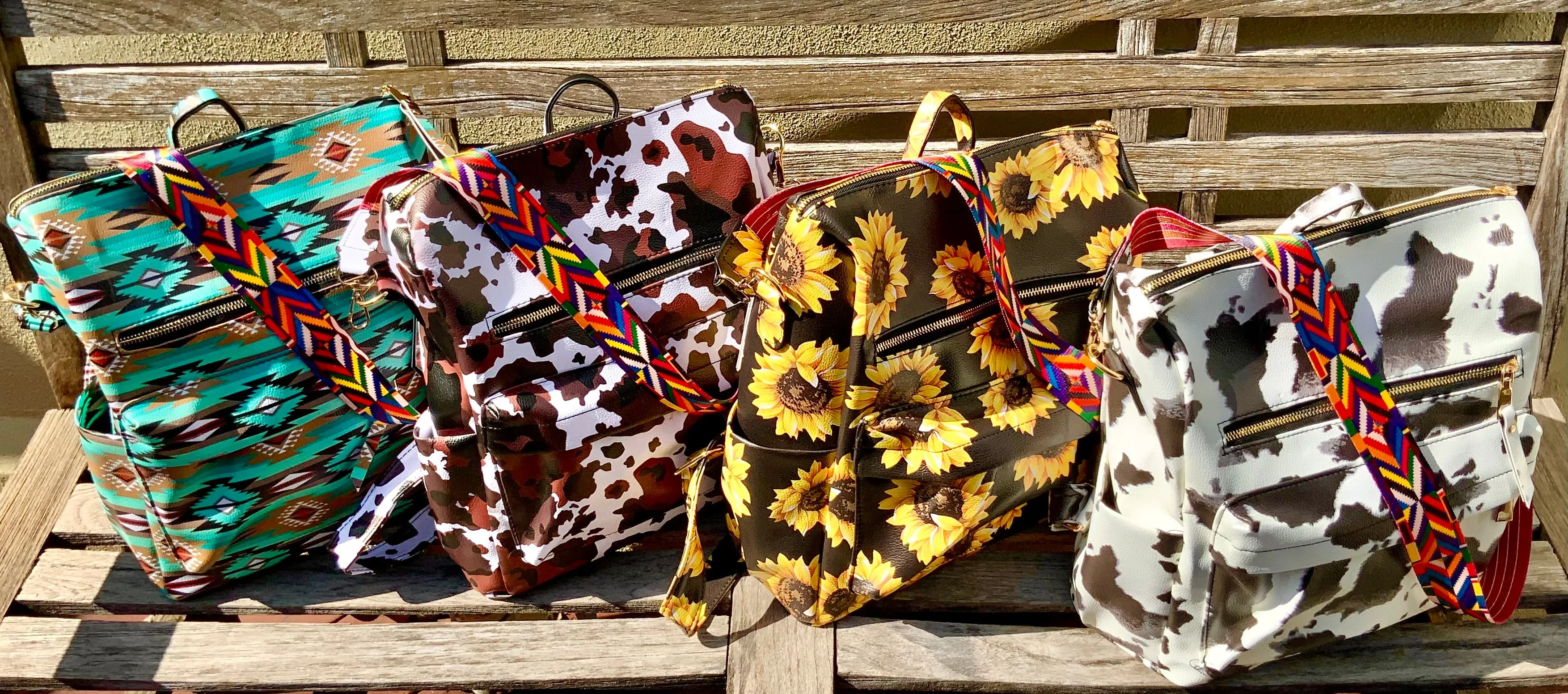 Fashionable Faux Leather Backpacks with Guitar Shoulder Straps