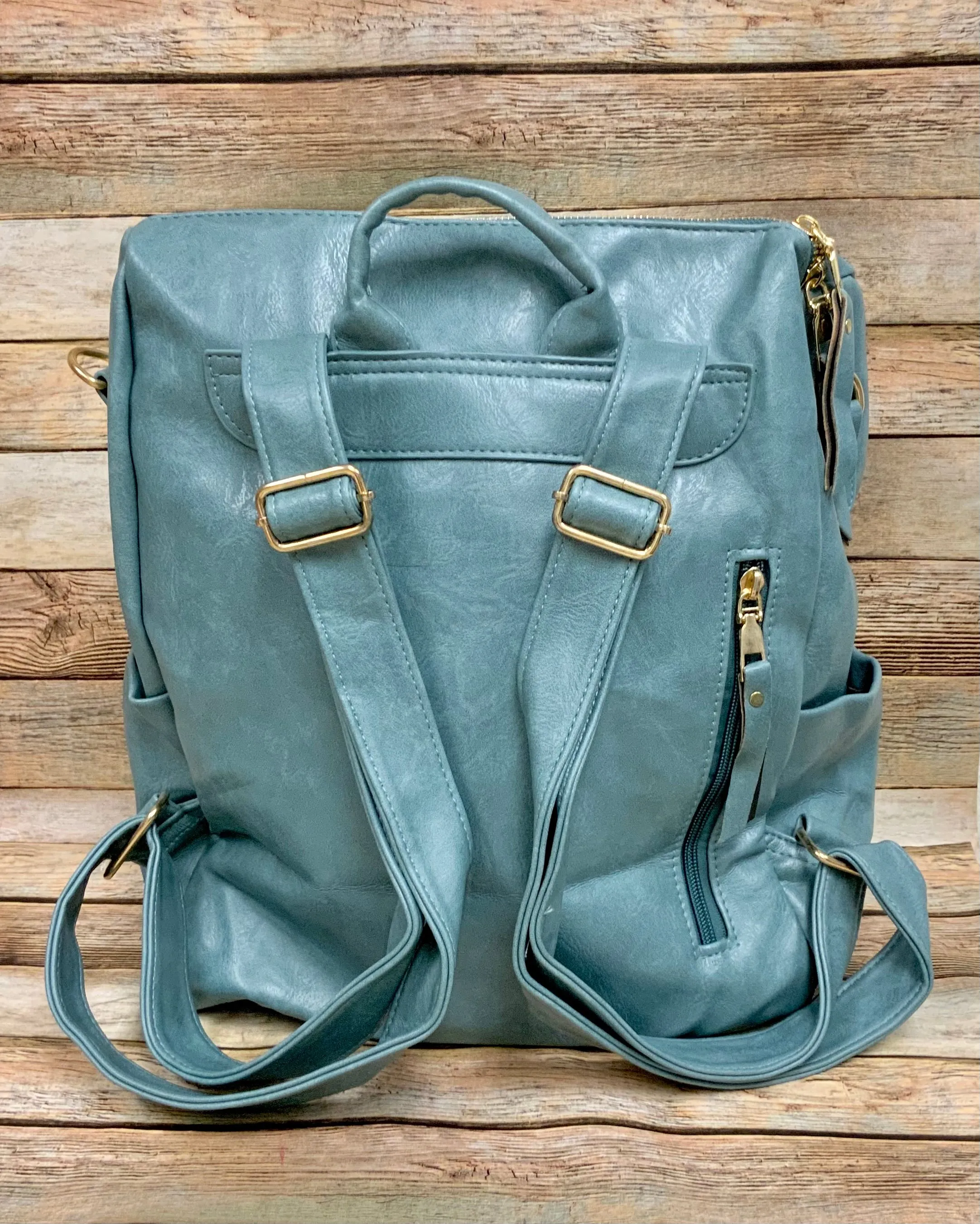 Fashionable Faux Leather Backpacks with Guitar Shoulder Straps