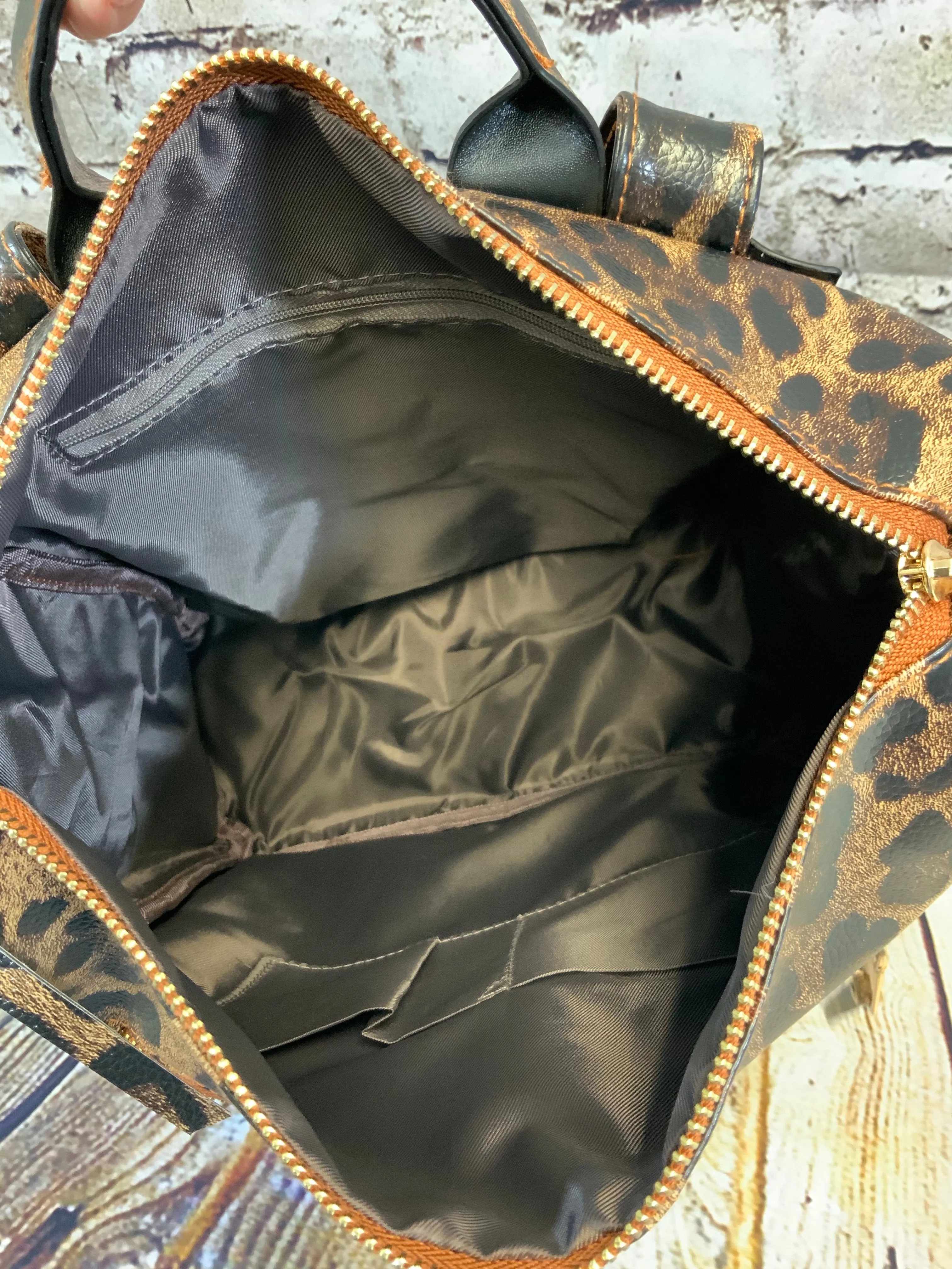 Fashionable Faux Leather Backpacks with Guitar Shoulder Straps