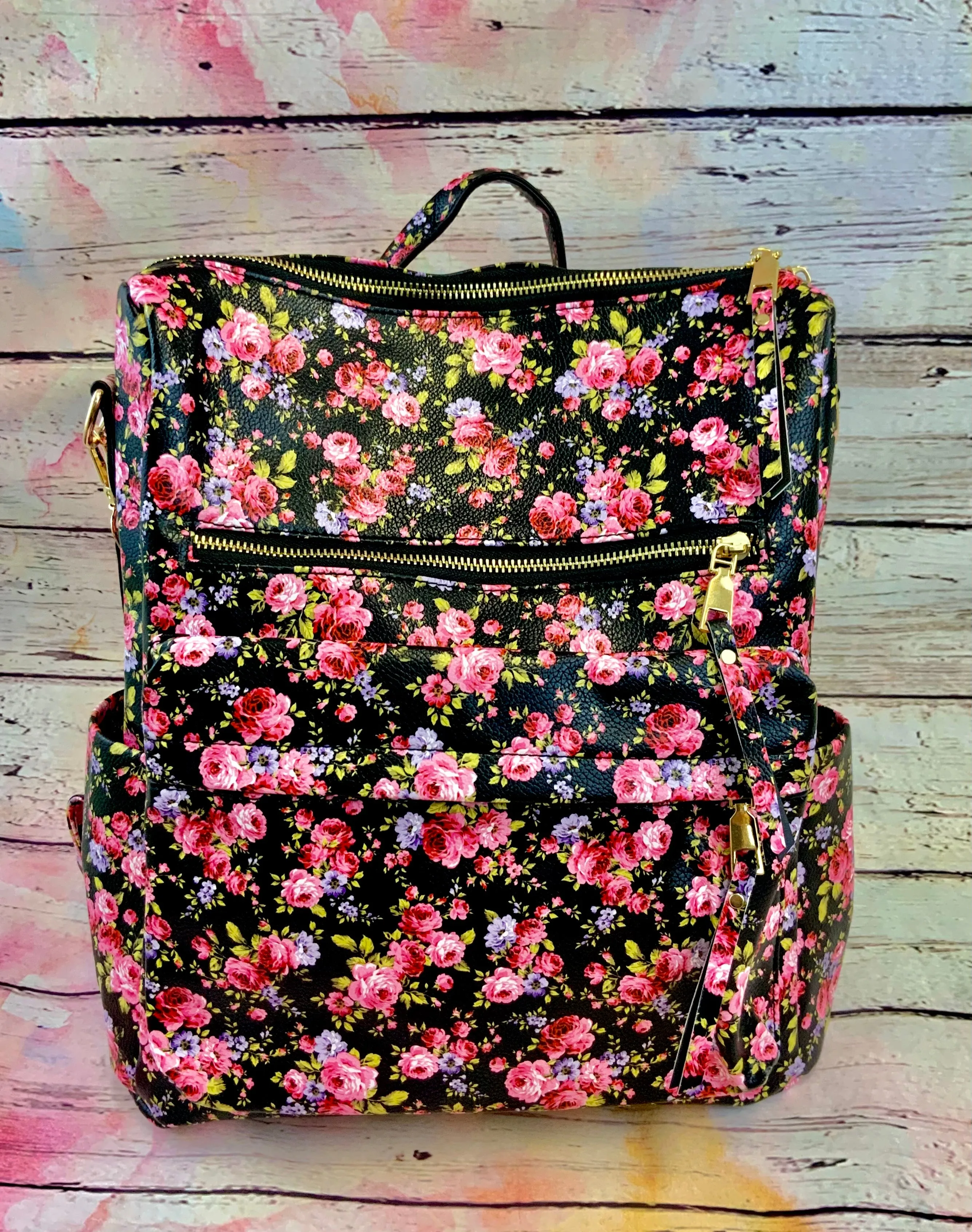 Fashionable Faux Leather Backpacks with Guitar Shoulder Straps