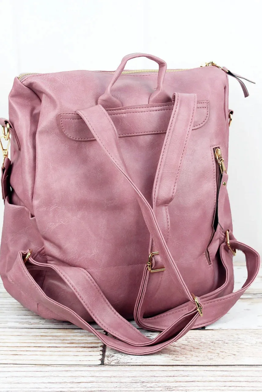 Fashionable Faux Leather Backpacks with Guitar Shoulder Straps