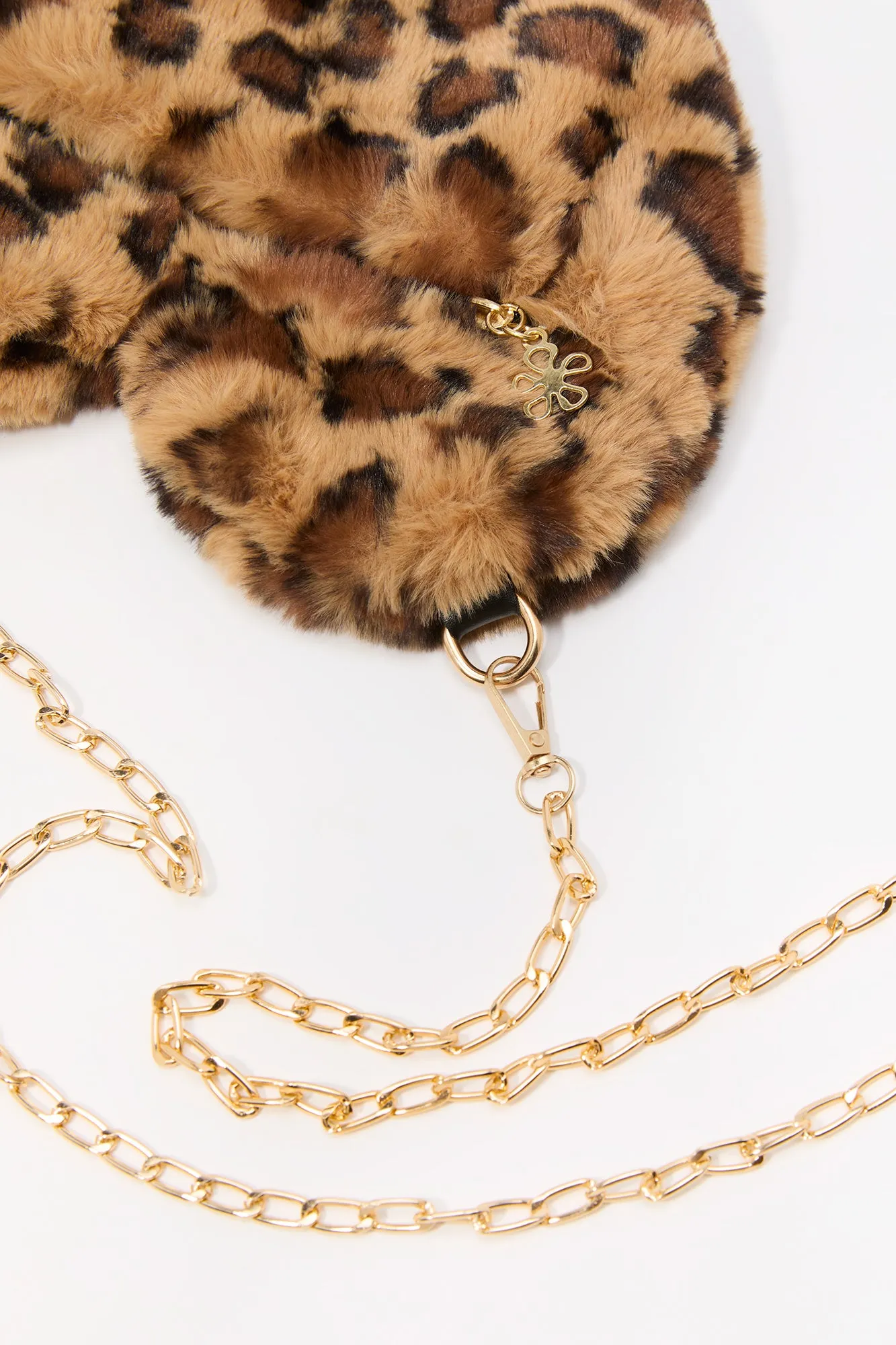 Girls Faux Fur Heart Crossbody Purse