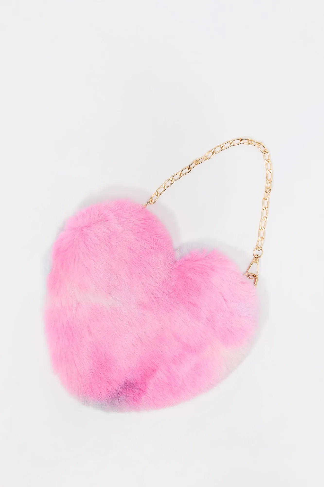 Girls Faux Fur Heart Crossbody Purse