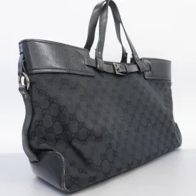 GUCCI  GG Canvas Tote Bag 106251 Women's Tote Bag Black