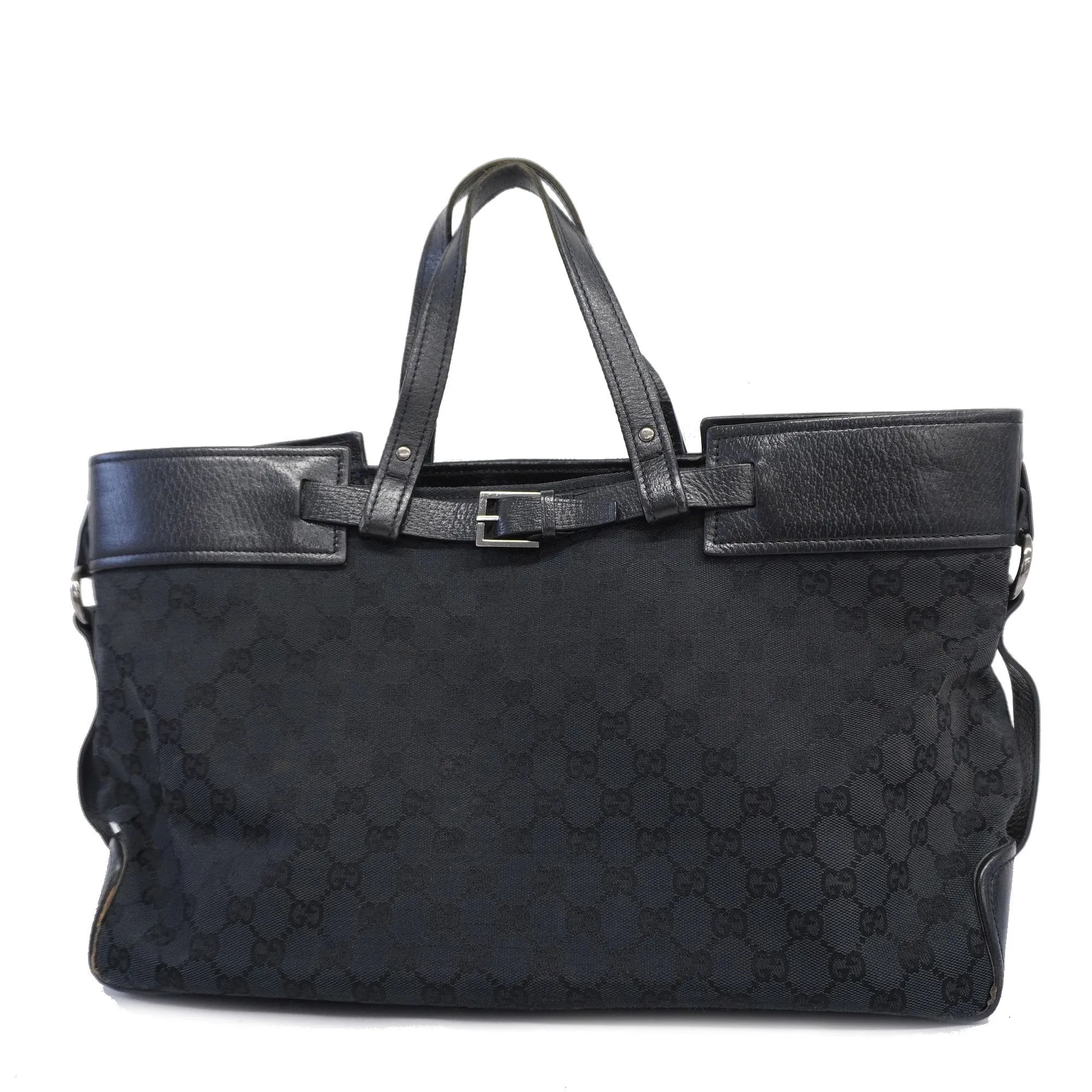 GUCCI  GG Canvas Tote Bag 106251 Women's Tote Bag Black
