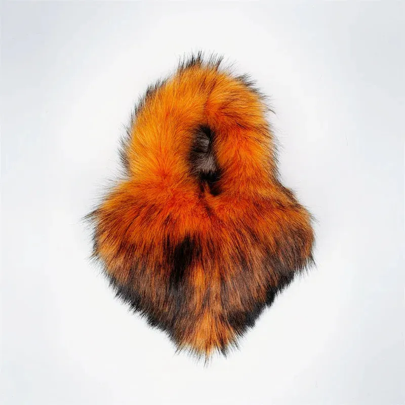 Heart Faux Fur Shoulder Bag
