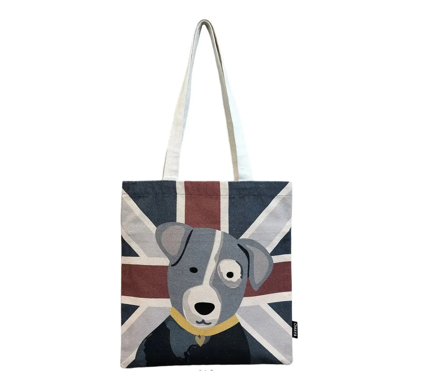 House of Omaya Printed Harley The Pet Rust Canvas Tote Bag 34x36 cm.
