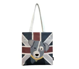 House of Omaya Printed Harley The Pet Rust Canvas Tote Bag 34x36 cm.