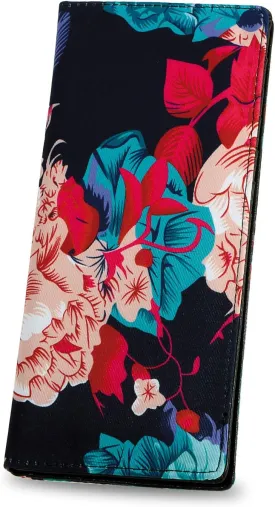 HUA ANGEL Bifold Wallets, Slim Long Wallet for Women RFID Blocking Ultra Thin Credit Card Holder Ladies Clutch Purse Billfold