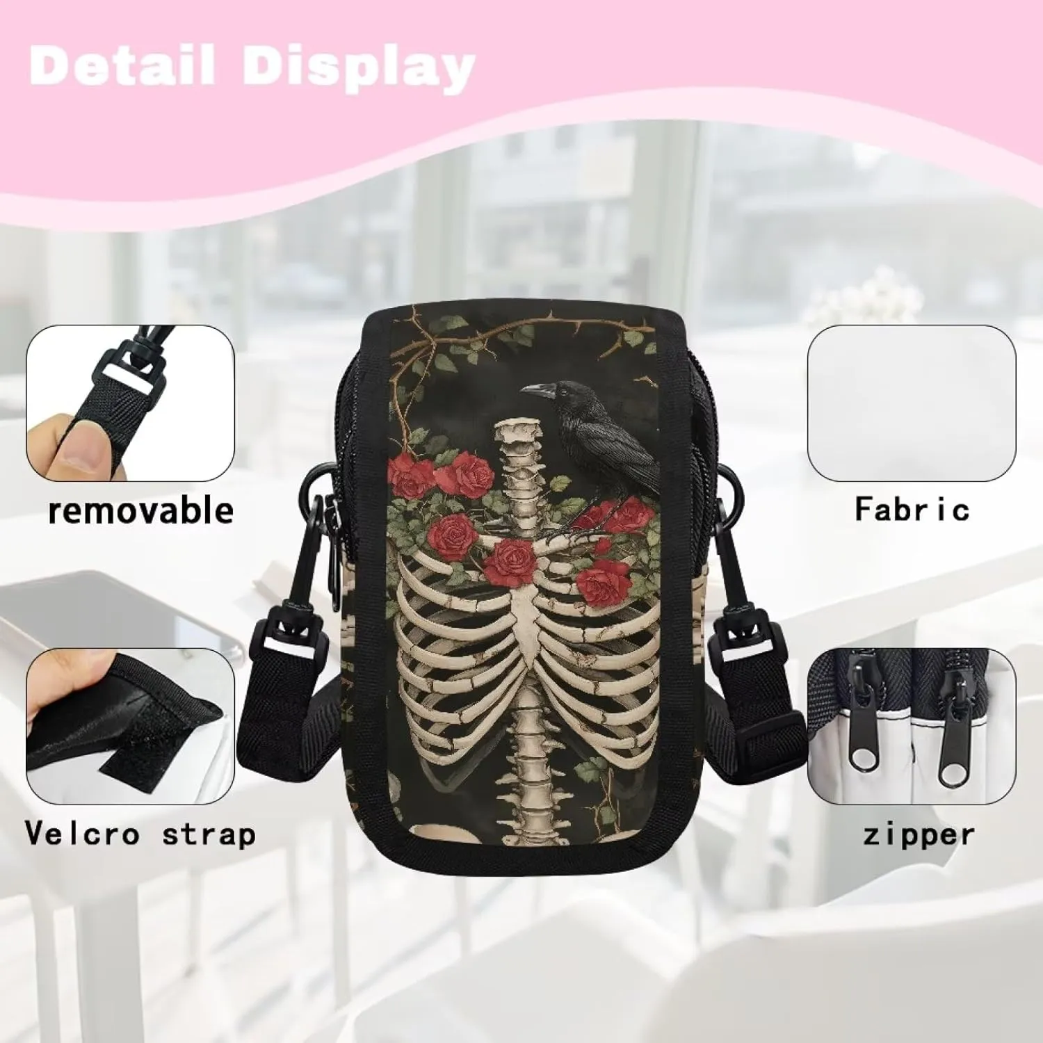HUGS IDEA Phone Bag for Women Crossbody Cell Phone Purse with Adjustable Strap Wallet