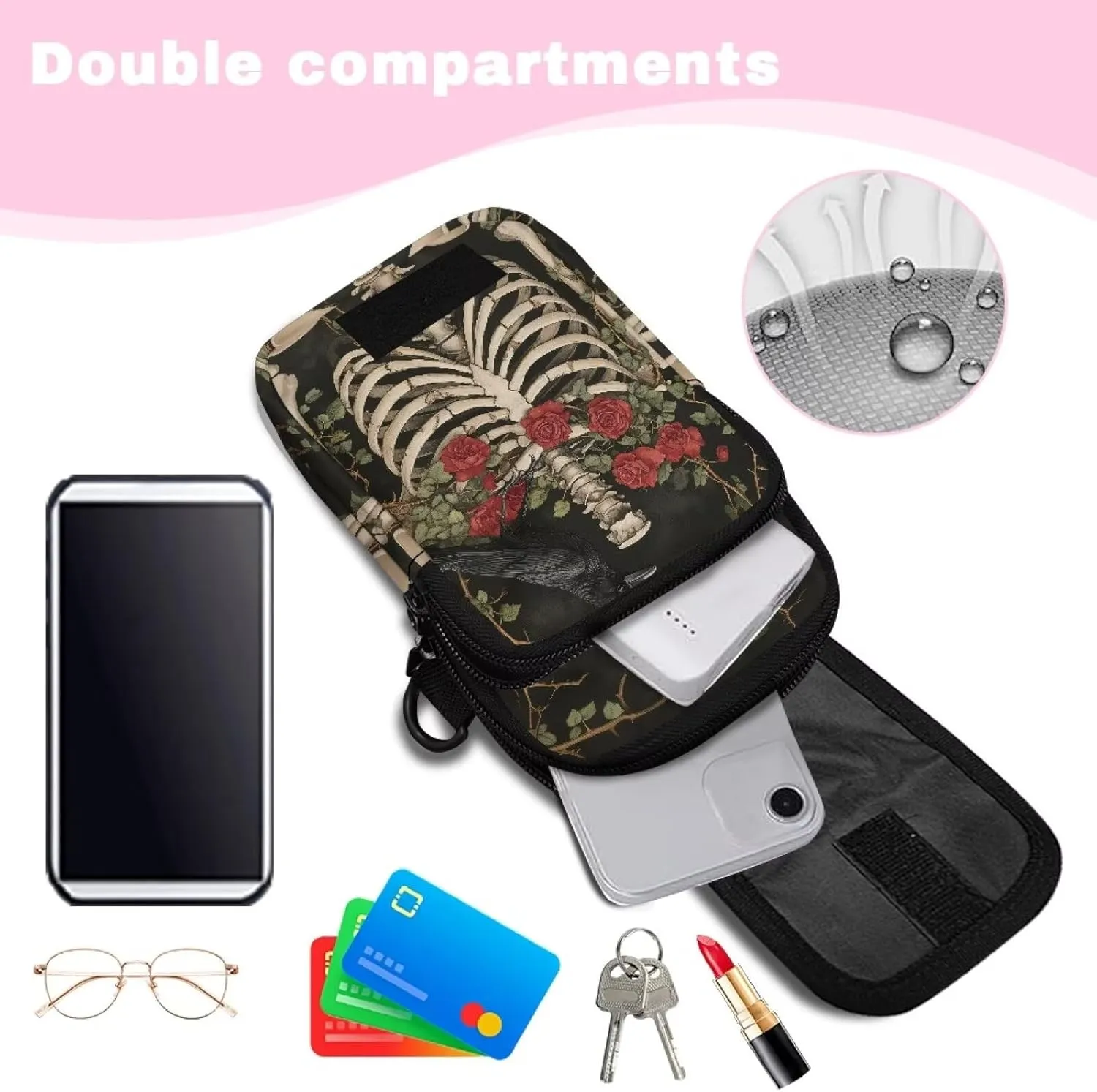 HUGS IDEA Phone Bag for Women Crossbody Cell Phone Purse with Adjustable Strap Wallet
