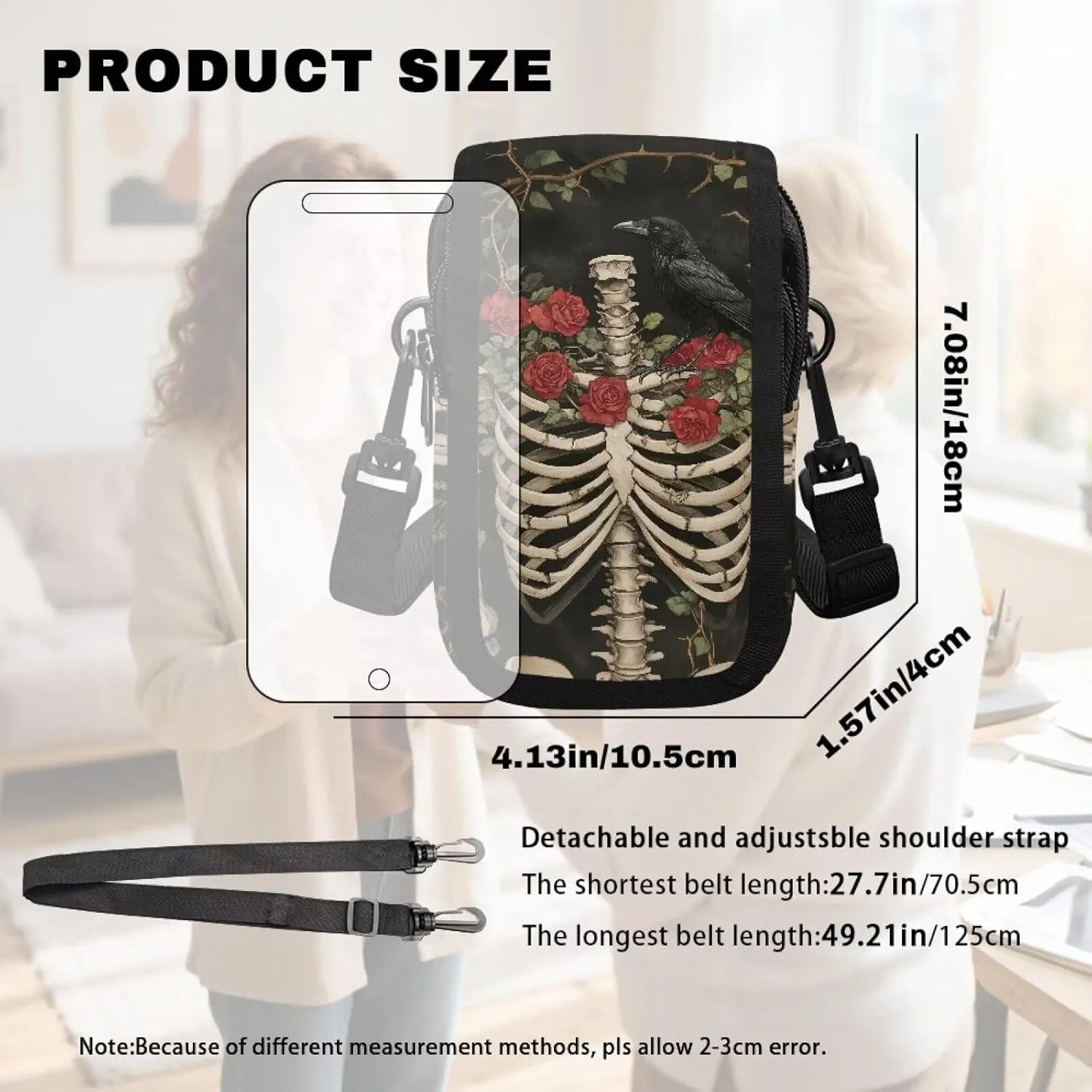 HUGS IDEA Phone Bag for Women Crossbody Cell Phone Purse with Adjustable Strap Wallet