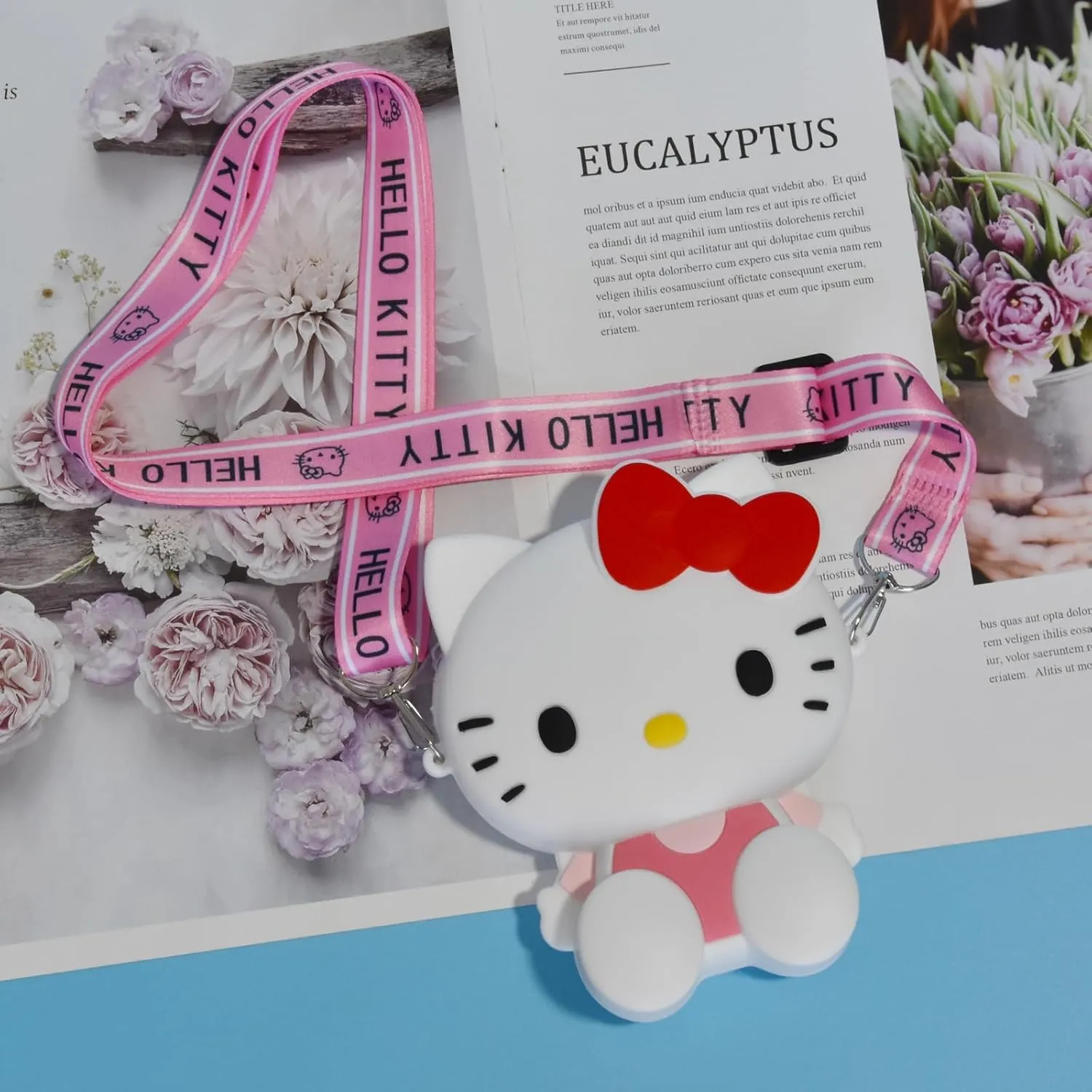 Kitty Crossbody Bag with Adjustable Shoulder Strap, Handbag with Zipper Cute Mini Anime Kitty Coin Wallet Purse