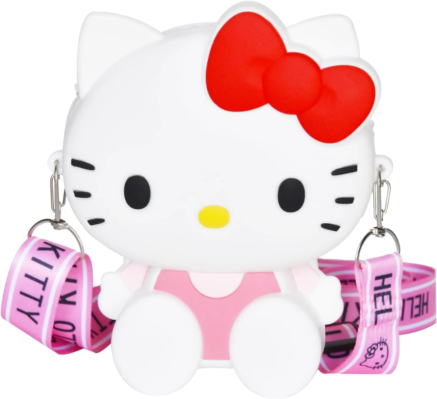 Kitty Crossbody Bag with Adjustable Shoulder Strap, Handbag with Zipper Cute Mini Anime Kitty Coin Wallet Purse